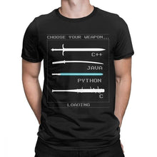 Load image into Gallery viewer, C++ Java Python C coder&#39;s &amp; Programmer | Men&#39;s T-Shirt - Script Kiddie