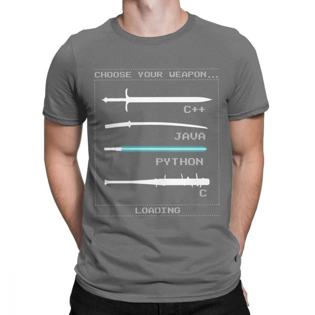 C++ Java Python C coder's & Programmer | Men's Grey T-Shirt - Script Kiddie