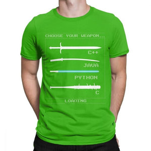 C++ Java Python C coder's & Programmer | Men's Green T-Shirt - Script Kiddie