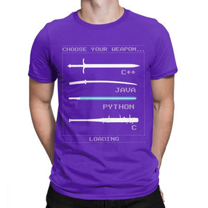 C++ Java Python C coder's & Programmer | Men's Purple T-Shirt - Script Kiddie