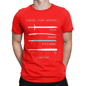 C++ Java Python C coder's & Programmer | Men's Red T-Shirt - Script Kiddie