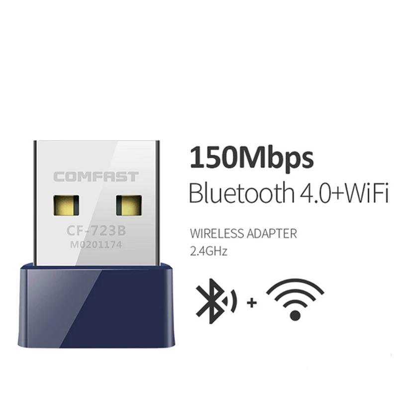 Comfast CF-723B Mini USB   150Mbps Wireless Wifi 2.4GHz + Bluetooth 4.0 Dongle - Script Kiddie