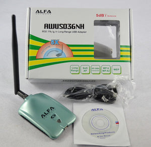 ALFA AWUS036NH Ralink 3070L 2000MW Wireless USB Adapter with 5dbi anenna - Script Kiddie