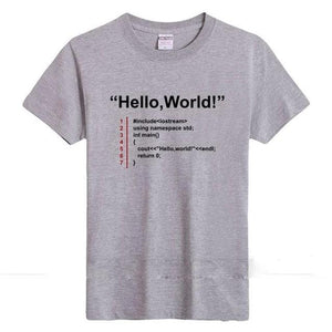 Hello World programmer short sleeves T-shirt | Unisex - Script Kiddie